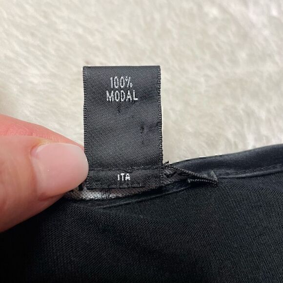 CLUB MONACO Shirt Womens S Button Up Blouse Top Black Ruffle Sleeves - Picture 5 of 11